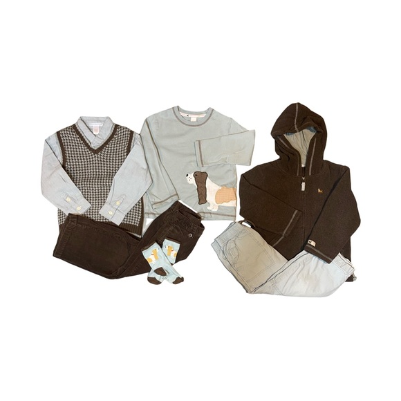 Janie and Jack Best In Show Sweater Vest and Button-Down Shirt 4T - Picture 2 of 8